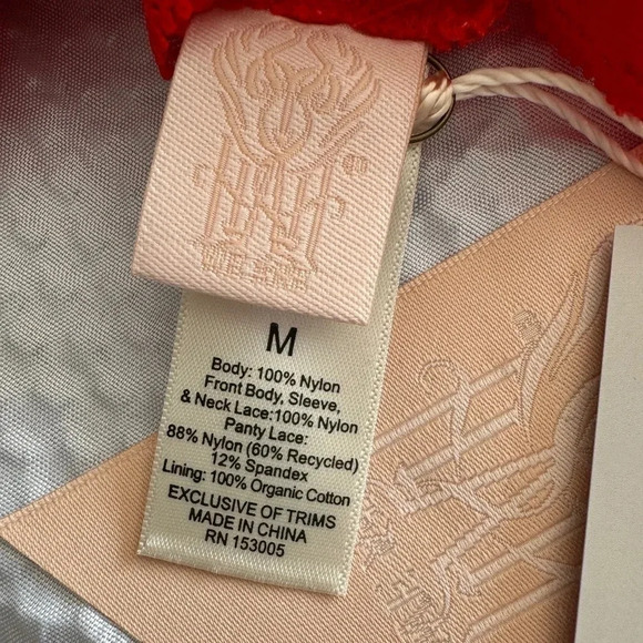 Free People / Revolve x Take HAH Bow Bodysuit Blood Orange REVERSIBLE MED - Picture 15 of 15